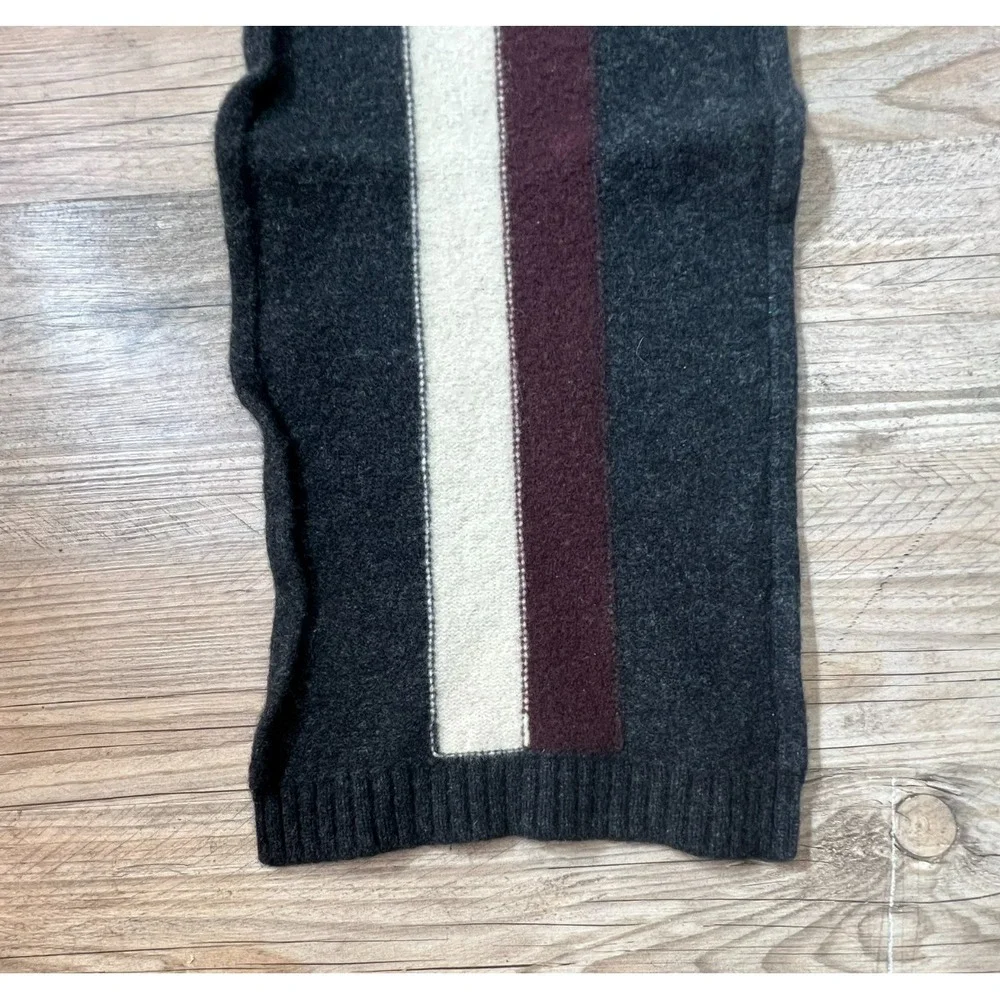 Banana Republic Lambswool Striped Scarf 48 Inch Short Winter‎ Knit Preppy